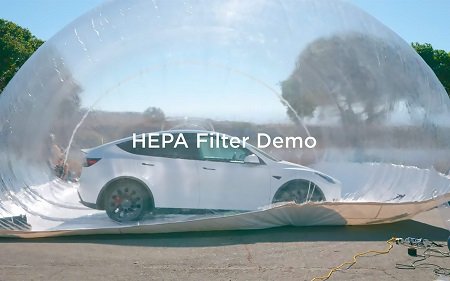 Tesla показала, как работает режим защиты воздуха (Видео)
